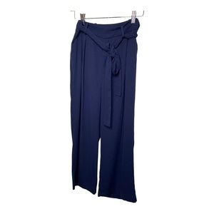 𝅺A New Day crop dress pants, Navy, size 4, belted tie waist